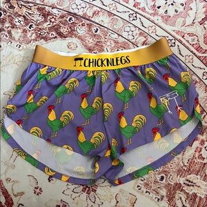 ChicknLegs Rooster Print Running Shorts